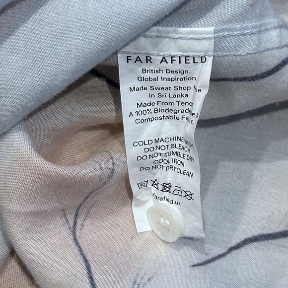 Far Afield Stachio Classic Short Sleeve Shirt Tourmaline Feather Blue Men’s 4/XL - Picture 4 of 4